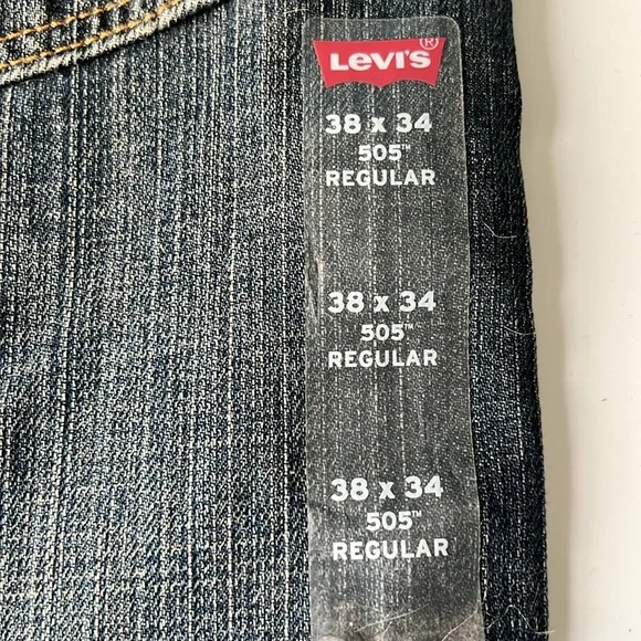 Levi's Blue Men’s 505 Regular Jeans NWT 38x34 - Picture 7 of 11